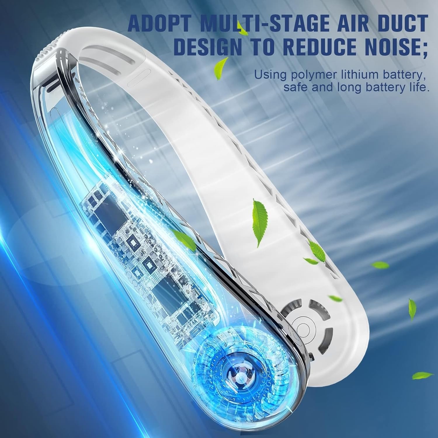 Vaneless Hanging Neck Fan Rechargeable Neck Fan - Image 2