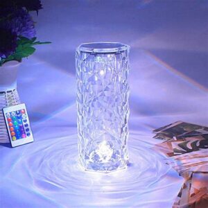 Rose Diamond Table Lamp With RGB Lighting And Crystal Like Surface | Model TL800