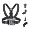 Chest mount phone holder for mobile smartphones and action cameras