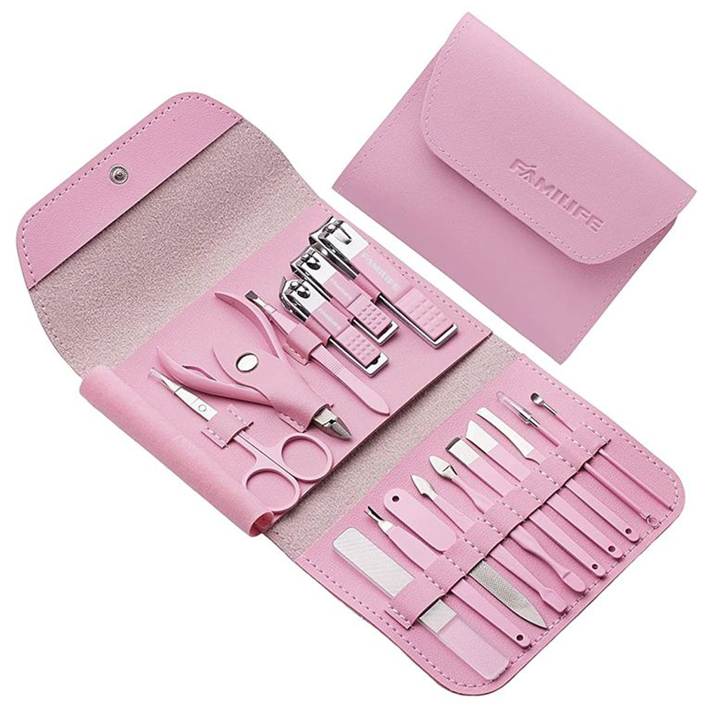16 Pcs Stainless Steel Portable Nail Clipper Set Professional Pedicure Kit Beauty Manicure Set - Image 2