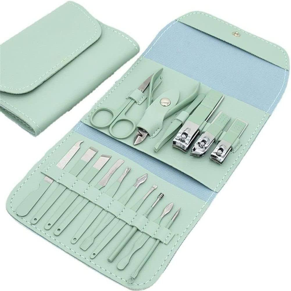16 Pcs Stainless Steel Portable Nail Clipper Set Professional Pedicure Kit Beauty Manicure Set - Image 3