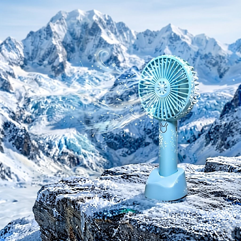 Hand Fan Mini Portable Handheld Fan Multicolor USB Rechargeable Desktop Fan For Indoor Outdoor Travel - Image 4