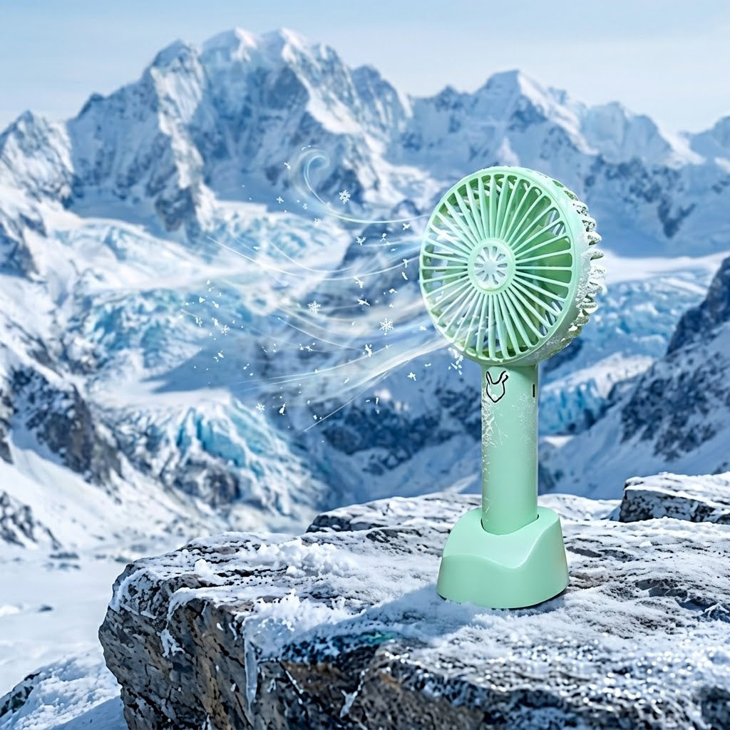 Hand Fan Mini Portable Handheld Fan Multicolor USB Rechargeable Desktop Fan For Indoor Outdoor Travel - Image 2