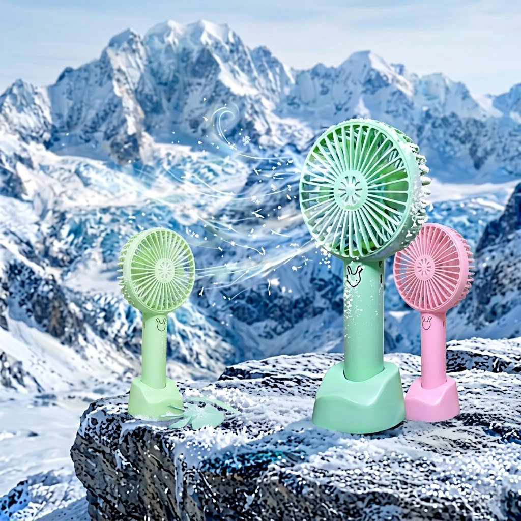 Hand Fan Mini Portable Handheld Fan Multicolor USB Rechargeable Desktop Fan For Indoor Outdoor Travel - Image 5
