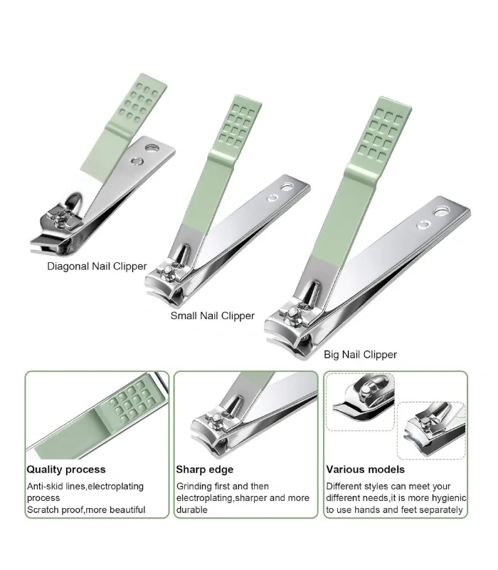 16 Pcs Stainless Steel Portable Nail Clipper Set Professional Pedicure Kit Beauty Manicure Set - Image 8