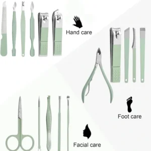 16 Pcs Stainless Steel Portable Nail Clipper Set Professional Pedicure Kit Beauty Manicure Set